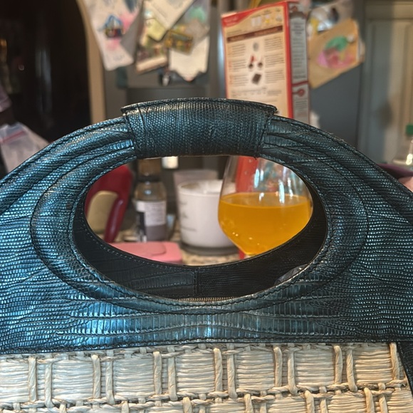 Brahmin Wicker & Emeral Green Handbag - Picture 4 of 7